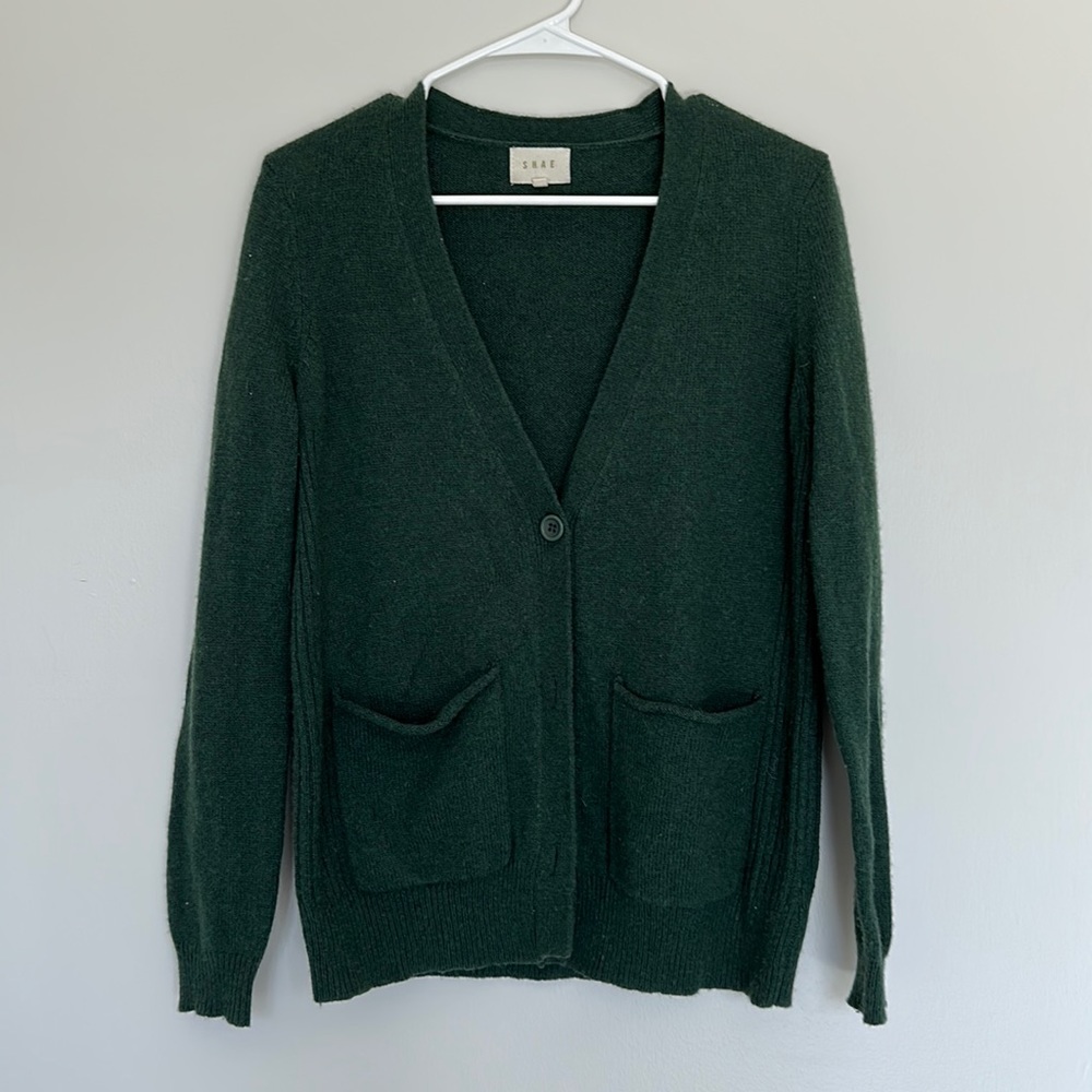 SHAE Green Button Cardigan